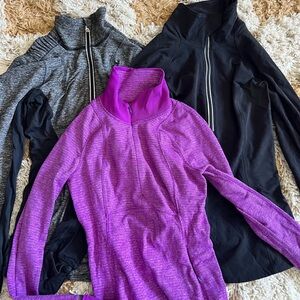 Three quarter zip Lululemon pullovers